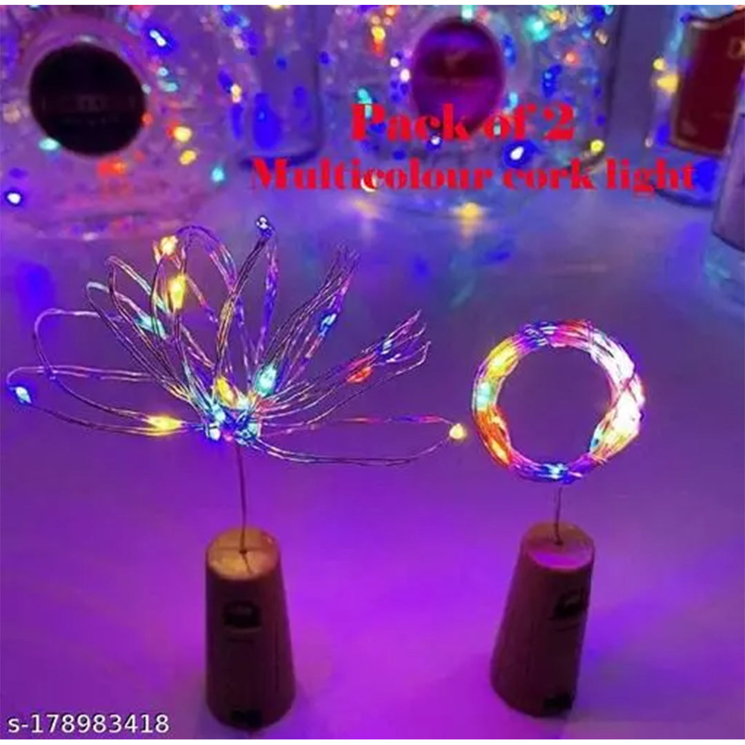 Cork Lights Multicolor Wire String Lights for Diwali/Festival Decoration Pack of 5