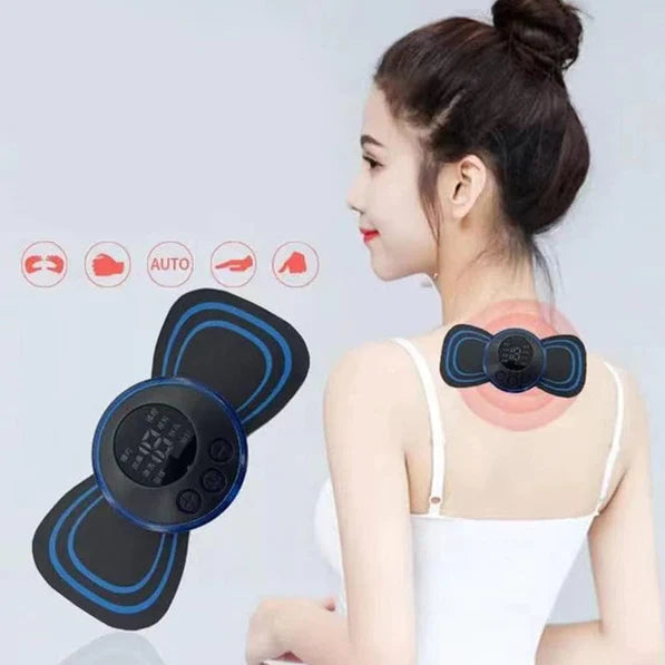 "Smart Mini Massager: 8 Modes, EMS Electronic Pulse, Auto-Off Timer, and Innovative Smart Chip"