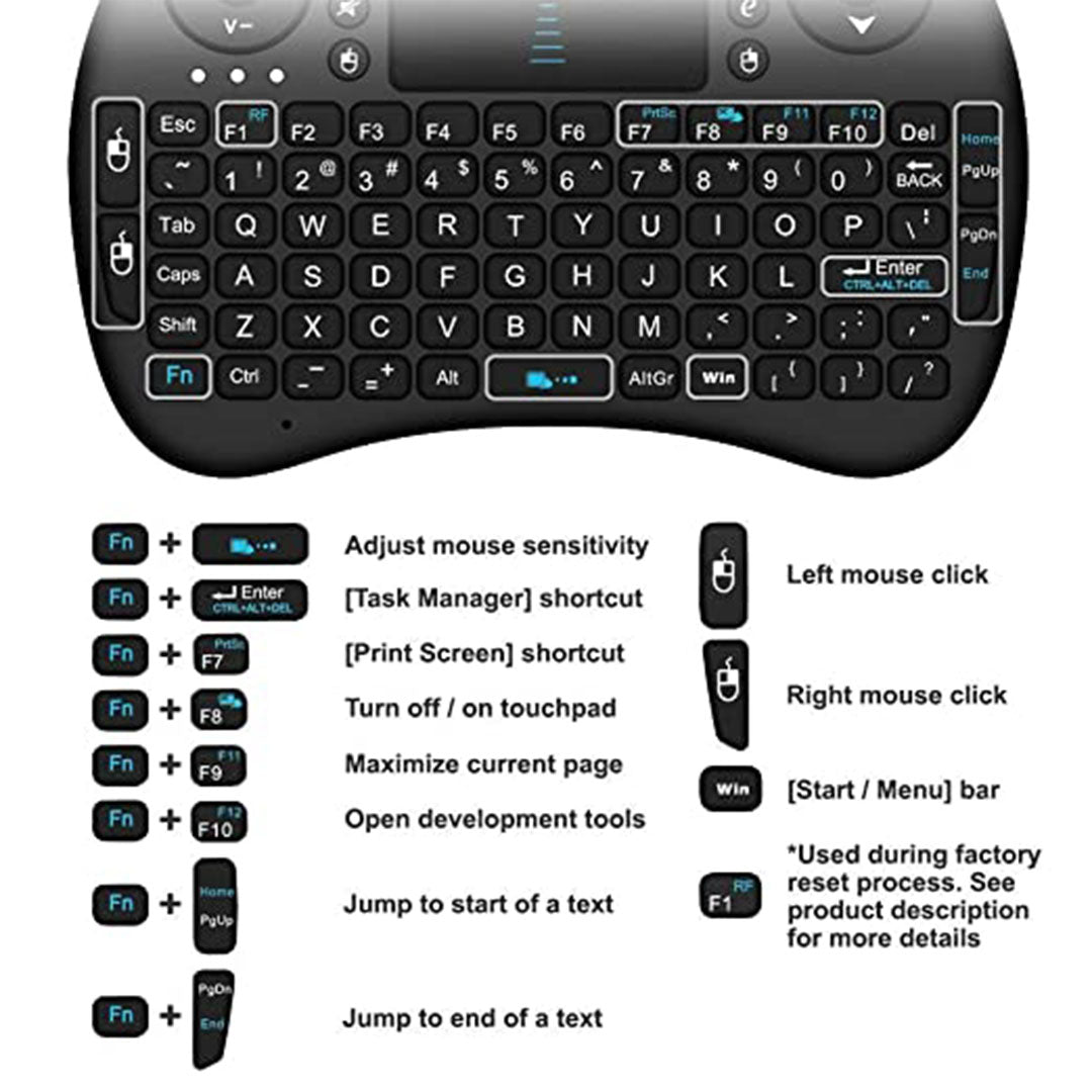 Wireless Bluetooth Touchpad Keyboard